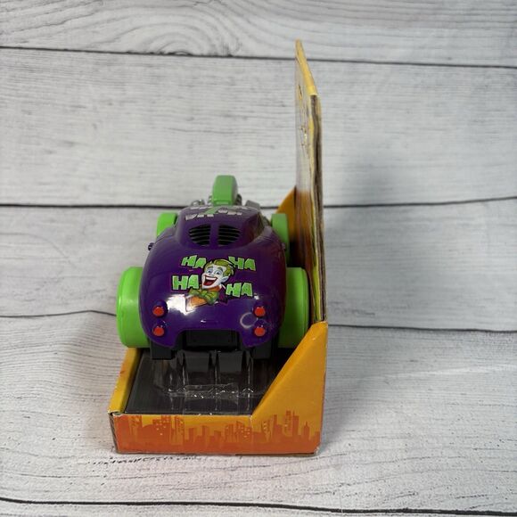 DC Super Friends Fisher Price Shake n Go Jokermobile Roadster Shake Car New - Picture 3 of 5